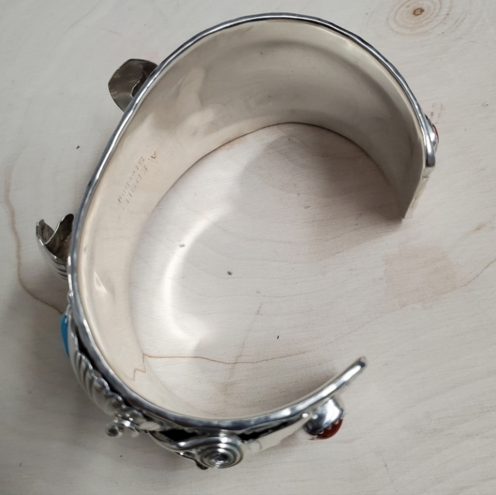 Native American Signed Solid Sterling Silver 925 … - image 5